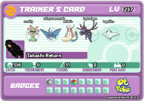 Takashi Return Card otPokemon.com