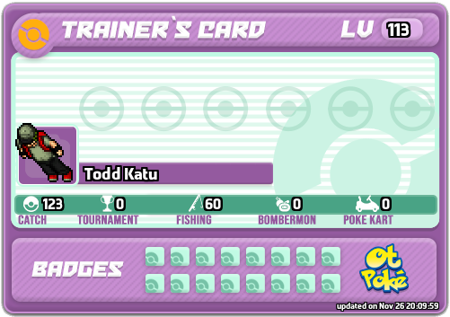 Todd Katu Card otPokemon.com