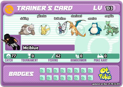 Mciblue Card otPokemon.com