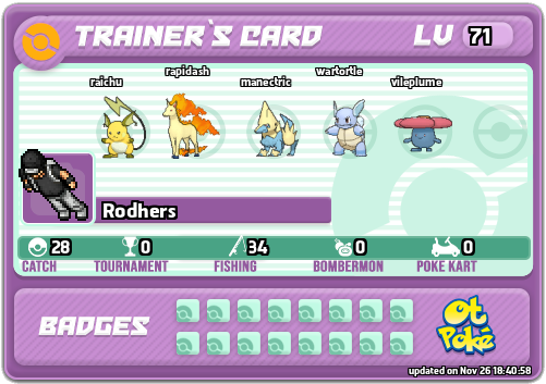 Rodhers Card otPokemon.com