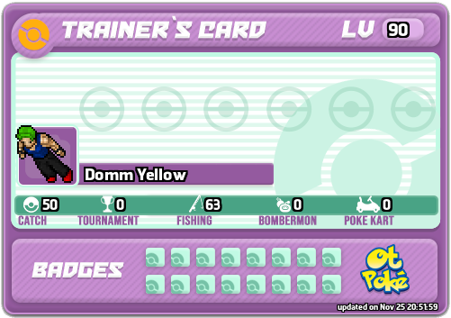 Domm Yellow Card otPokemon.com