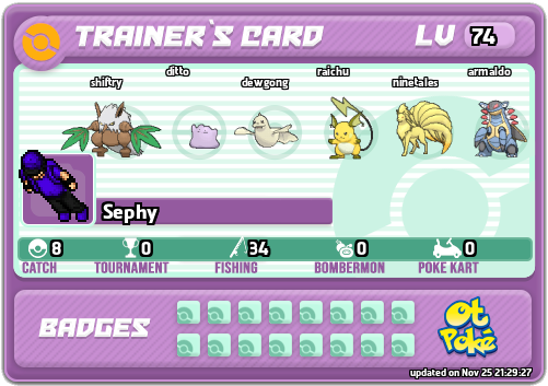 Sephy Card otPokemon.com