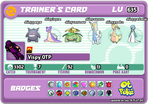 [Tutor] Vispy OTP Card otPokemon.com