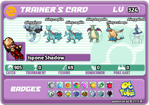 Ispone Shadow Card otPokemon.com