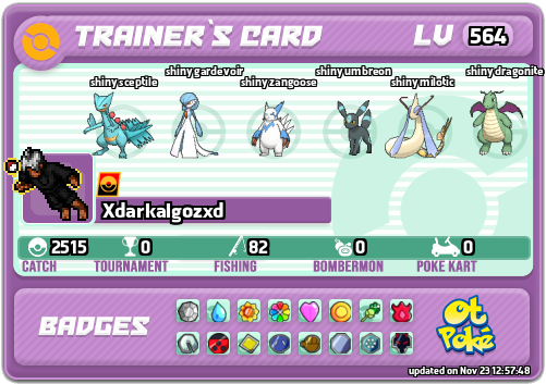 Xdarkalgozxd Card otPokemon.com