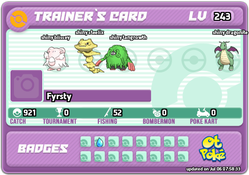 Fyrsty Card otPokemon.com