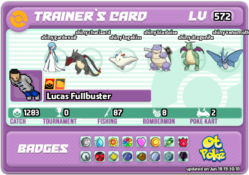 Lucas Fullbuster Card otPokemon.com