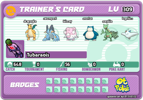 Tubaraois Card otPokemon.com