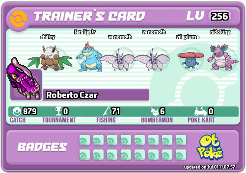 Roberto Czar Card otPokemon.com