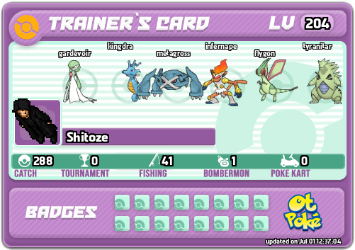 Shitoze Card otPokemon.com