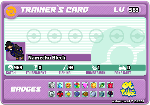 Namechu Bleck Card otPokemon.com