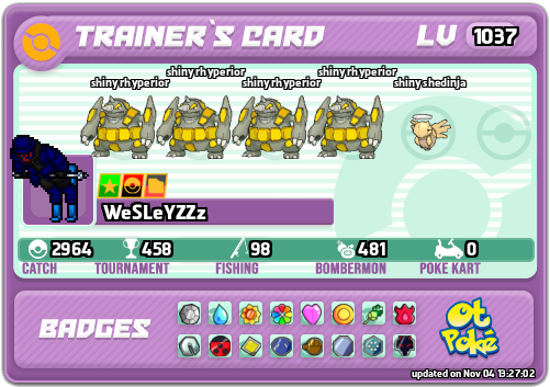 WeSLeYZZz Card otPokemon.com