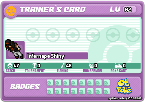 Infernape Shiny Card otPokemon.com