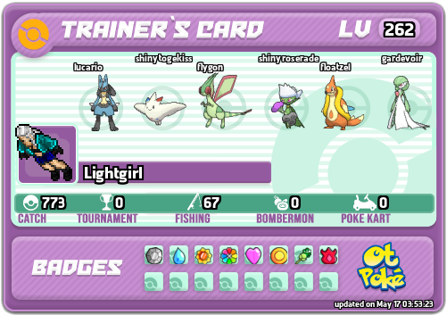Lightgirl Card otPokemon.com