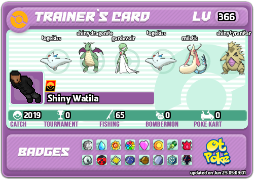 Shiny Watila Card otPokemon.com