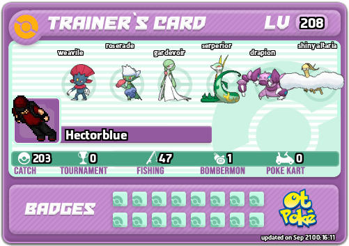 Hectorblue Card otPokemon.com