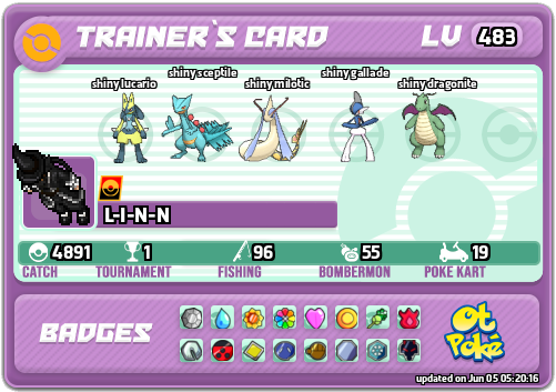 L-I-N-N Card otPokemon.com