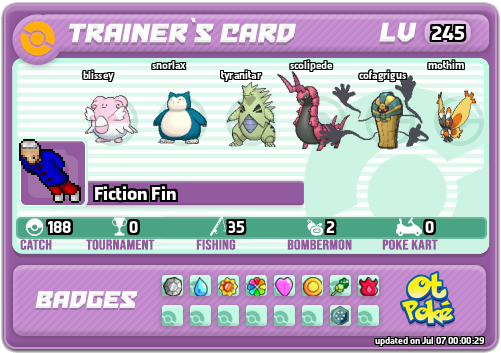 Fiction Fin Card otPokemon.com