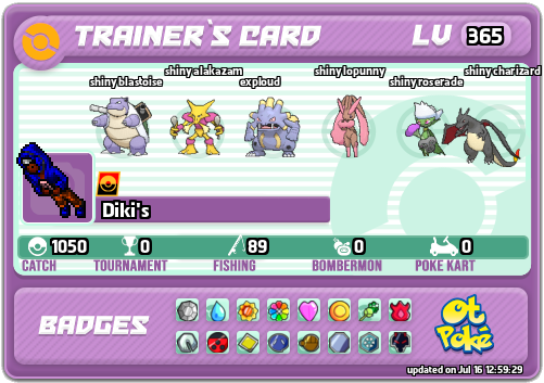 Diki's Card otPokemon.com