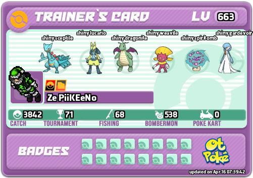 Ze PiiKEeNo Card otPokemon.com