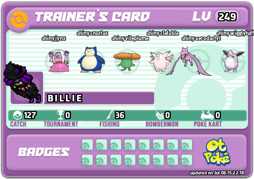 B I L L I E Card otPokemon.com