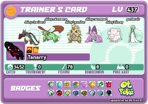 Tanarry Card otPokemon.com
