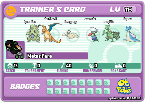 Metar Fare Card otPokemon.com