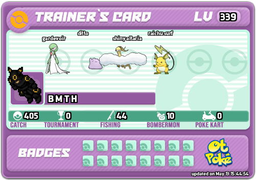 B M T H Card otPokemon.com