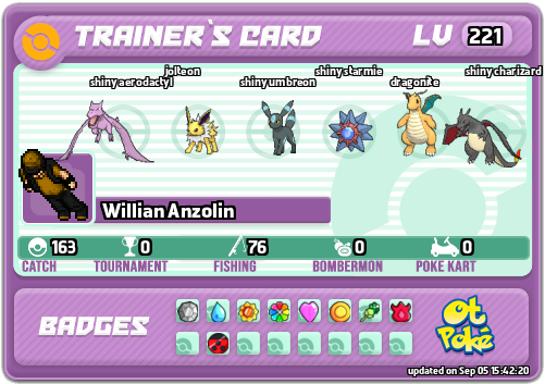 Willian Anzolin Card otPokemon.com