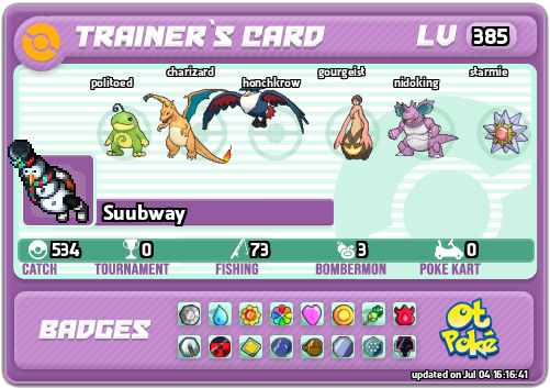 Suubway Card otPokemon.com