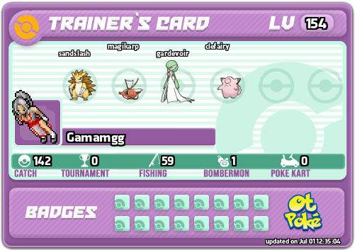 Gamamgg Card otPokemon.com