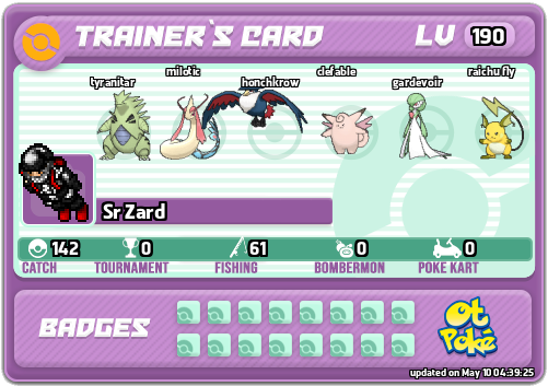 Sr Zard Card otPokemon.com