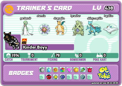 Kinder Boyy Card otPokemon.com