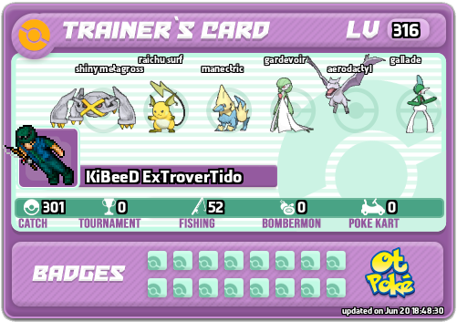 KiBeeD ExTroverTido Card otPokemon.com