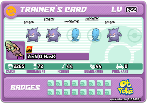 ZeiN O HasK Card otPokemon.com