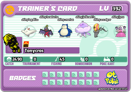 Tonycros Card otPokemon.com