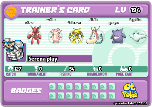 Serena play Card otPokemon.com