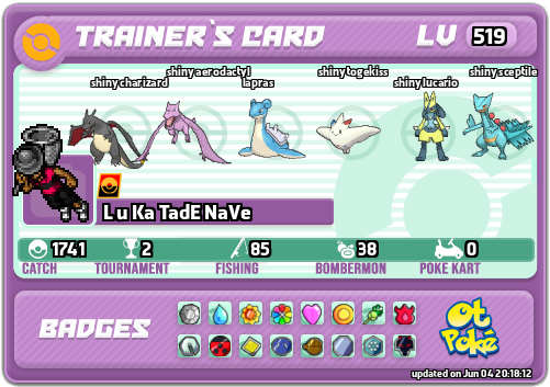 L u Ka TadE NaVe Card otPokemon.com