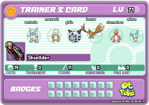 Shiellder Card otPokemon.com
