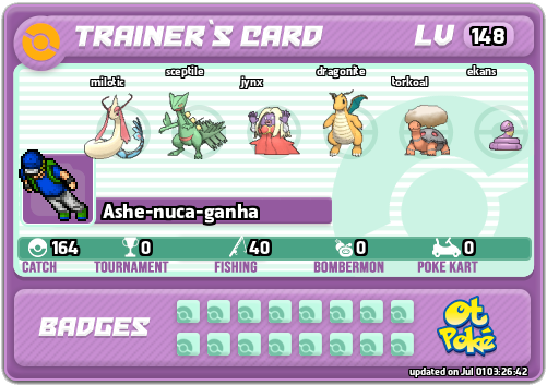 Ashe-nuca-ganha Card otPokemon.com