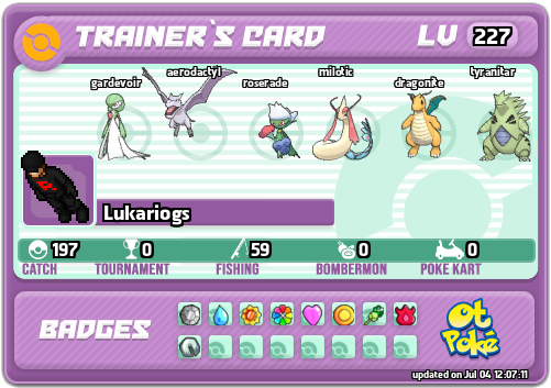 Lukariogs Card otPokemon.com