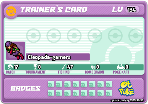 Cleopada-gamers Card otPokemon.com
