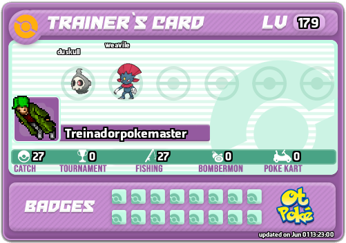 Treinadorpokemaster Card otPokemon.com