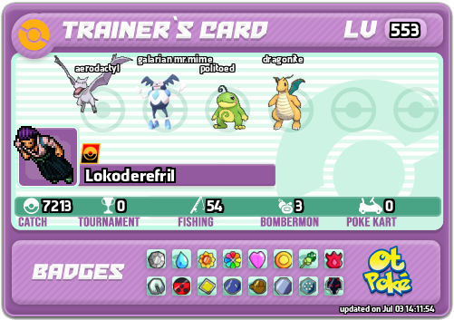 Lokoderefril Card otPokemon.com