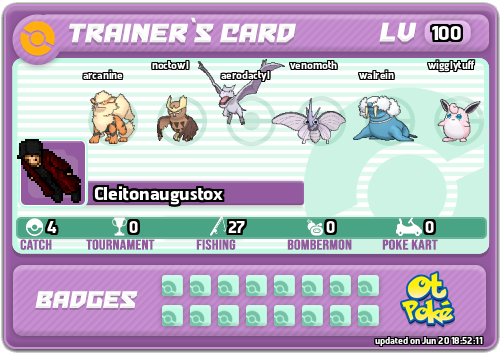 Cleitonaugustox Card otPokemon.com