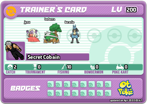 Secret Cobain Card otPokemon.com