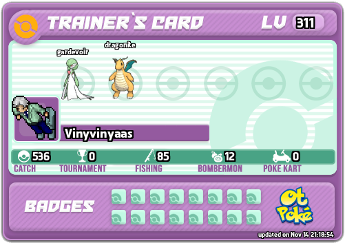 Vinyvinyaas Card otPokemon.com