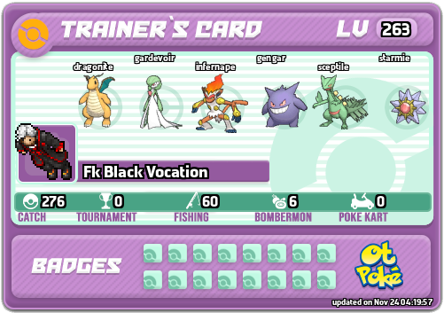 Fk Black Vocation Card otPokemon.com