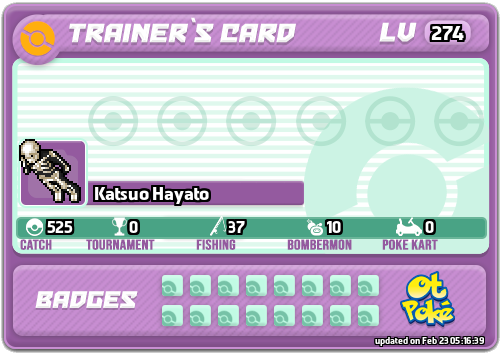 Katsuo Hayato Card otPokemon.com