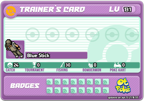 Blue Stick Card otPokemon.com